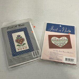Just a note cross stitch greeting card kits heart shape counted cross stitch